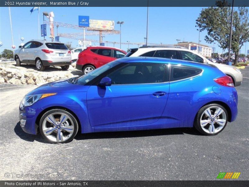 Marathon Blue / Gray 2012 Hyundai Veloster