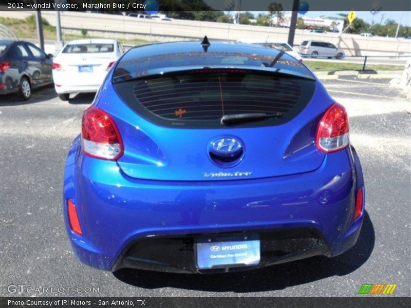 Marathon Blue / Gray 2012 Hyundai Veloster