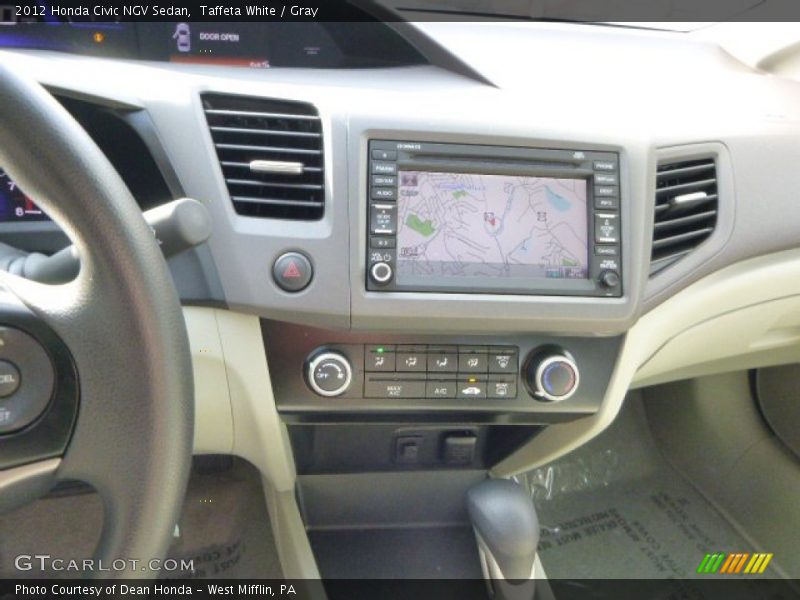 Taffeta White / Gray 2012 Honda Civic NGV Sedan