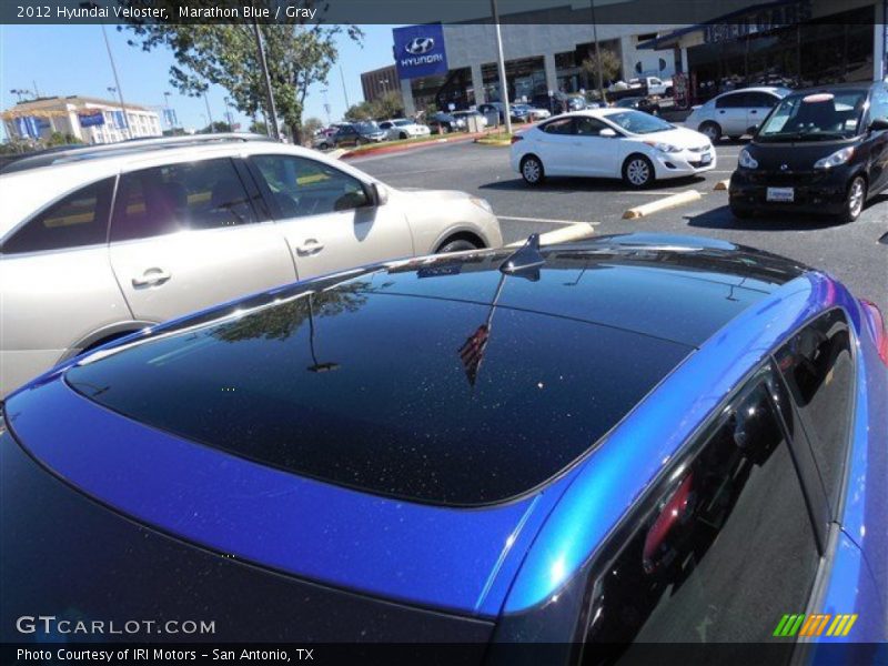 Marathon Blue / Gray 2012 Hyundai Veloster