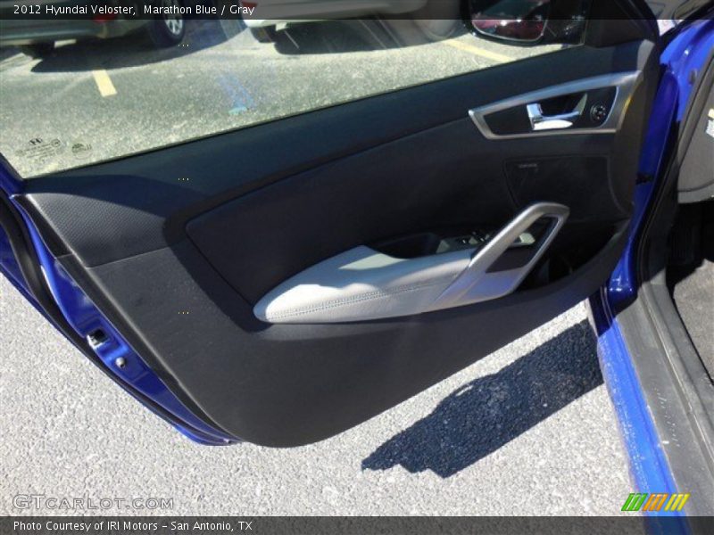 Marathon Blue / Gray 2012 Hyundai Veloster