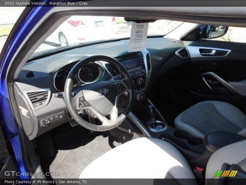 Marathon Blue / Gray 2012 Hyundai Veloster