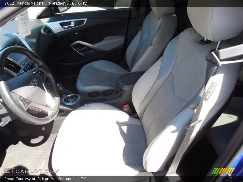 Marathon Blue / Gray 2012 Hyundai Veloster