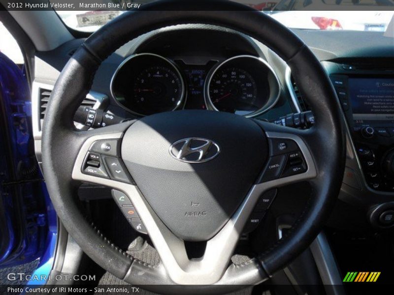 Marathon Blue / Gray 2012 Hyundai Veloster