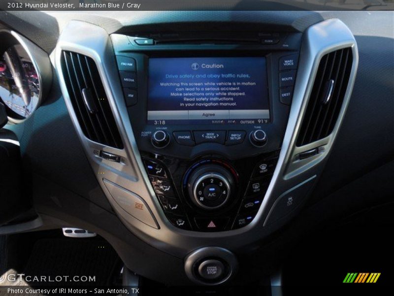 Marathon Blue / Gray 2012 Hyundai Veloster