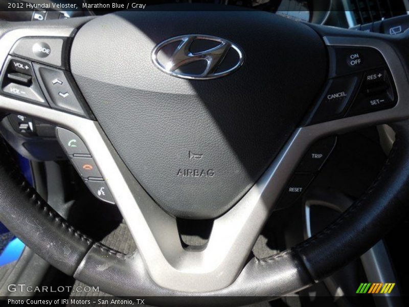 Marathon Blue / Gray 2012 Hyundai Veloster