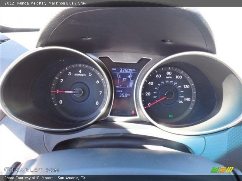 Marathon Blue / Gray 2012 Hyundai Veloster