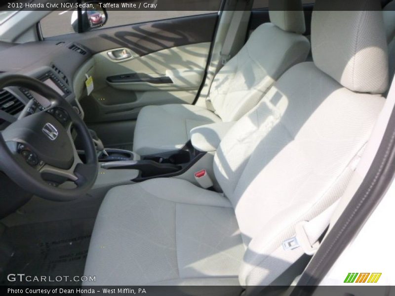 Taffeta White / Gray 2012 Honda Civic NGV Sedan