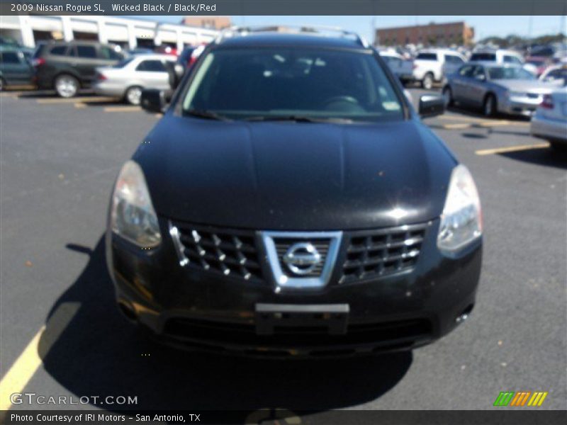 Wicked Black / Black/Red 2009 Nissan Rogue SL