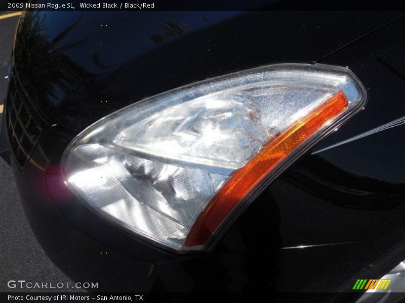 Wicked Black / Black/Red 2009 Nissan Rogue SL