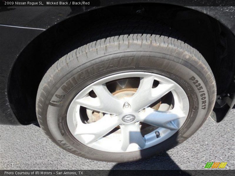 Wicked Black / Black/Red 2009 Nissan Rogue SL