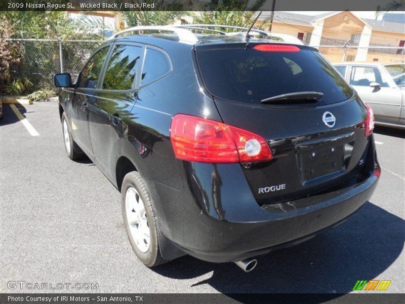 Wicked Black / Black/Red 2009 Nissan Rogue SL