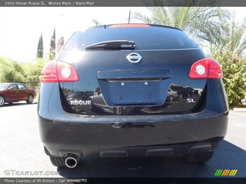 Wicked Black / Black/Red 2009 Nissan Rogue SL