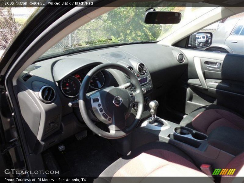 Wicked Black / Black/Red 2009 Nissan Rogue SL