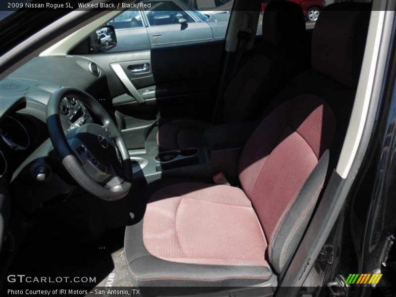 Wicked Black / Black/Red 2009 Nissan Rogue SL