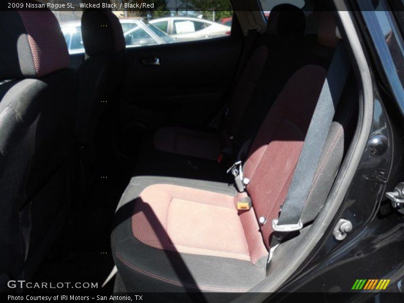 Wicked Black / Black/Red 2009 Nissan Rogue SL