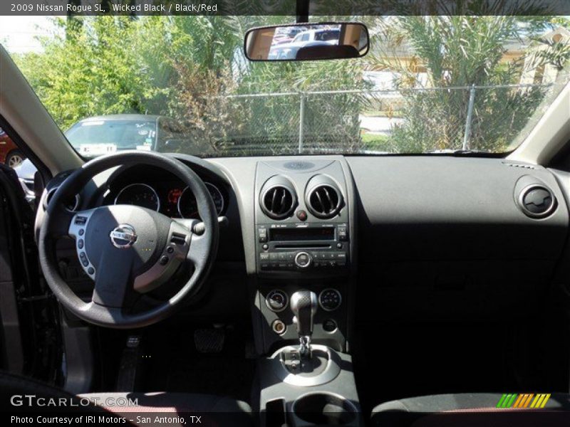 Wicked Black / Black/Red 2009 Nissan Rogue SL