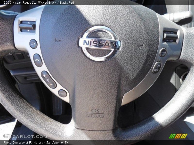 Wicked Black / Black/Red 2009 Nissan Rogue SL
