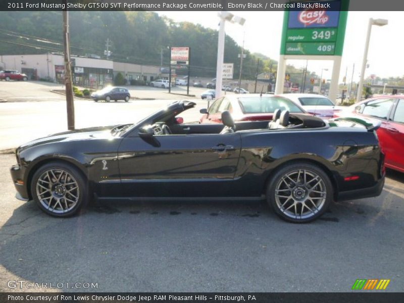 Ebony Black / Charcoal Black/Black 2011 Ford Mustang Shelby GT500 SVT Performance Package Convertible