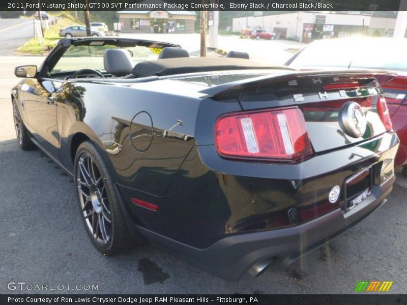 Ebony Black / Charcoal Black/Black 2011 Ford Mustang Shelby GT500 SVT Performance Package Convertible