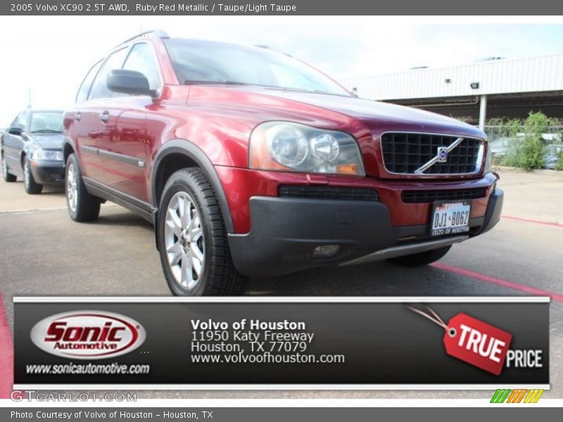 Ruby Red Metallic / Taupe/Light Taupe 2005 Volvo XC90 2.5T AWD