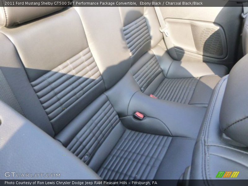 Rear Seat of 2011 Mustang Shelby GT500 SVT Performance Package Convertible