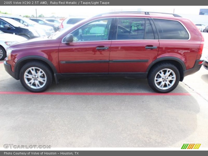 Ruby Red Metallic / Taupe/Light Taupe 2005 Volvo XC90 2.5T AWD