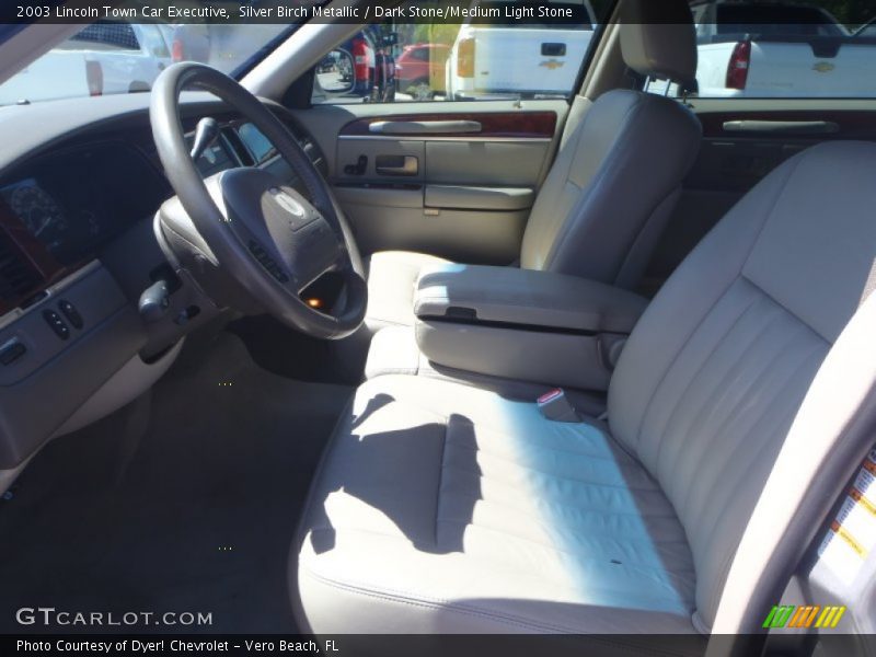 Silver Birch Metallic / Dark Stone/Medium Light Stone 2003 Lincoln Town Car Executive