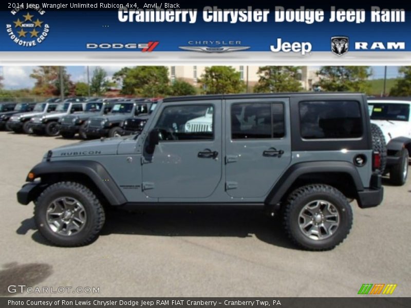 Anvil / Black 2014 Jeep Wrangler Unlimited Rubicon 4x4