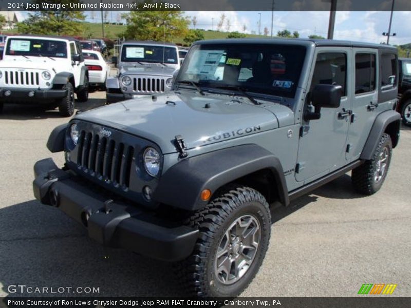 Anvil / Black 2014 Jeep Wrangler Unlimited Rubicon 4x4