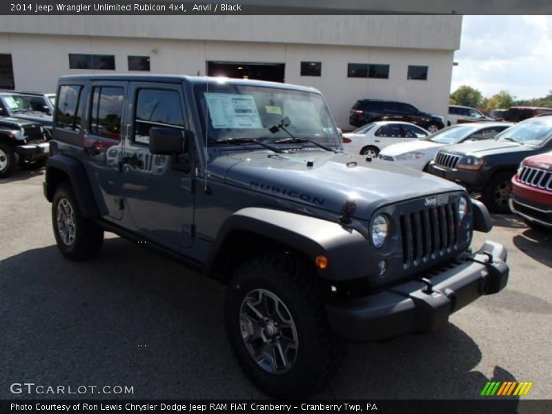 Anvil / Black 2014 Jeep Wrangler Unlimited Rubicon 4x4