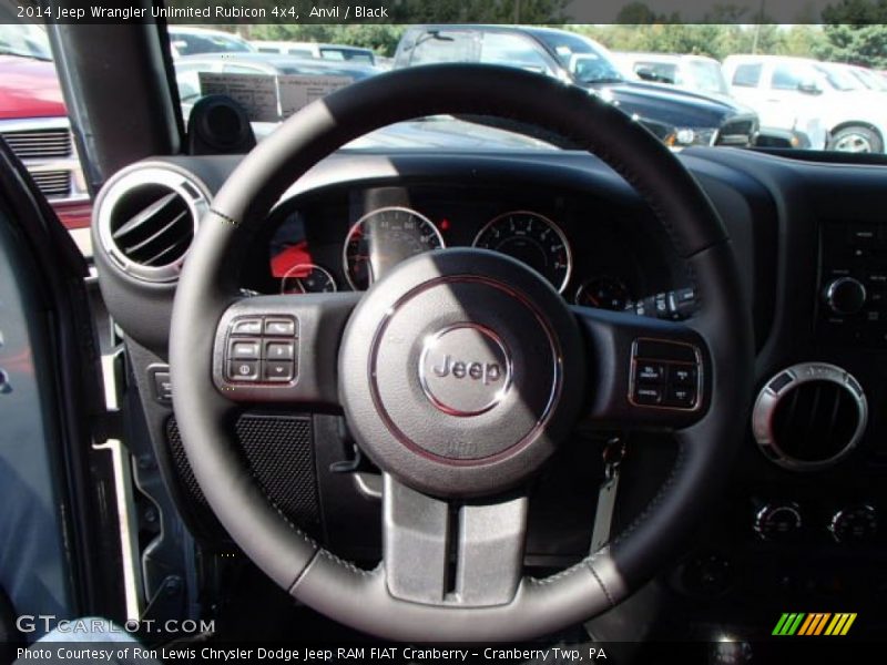Anvil / Black 2014 Jeep Wrangler Unlimited Rubicon 4x4