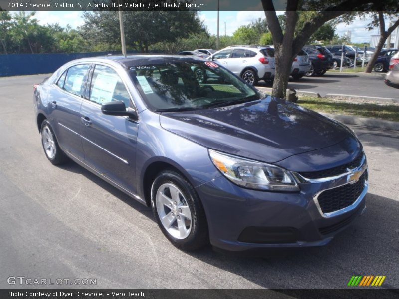 Atlantis Blue Metallic / Jet Black/Titanium 2014 Chevrolet Malibu LS