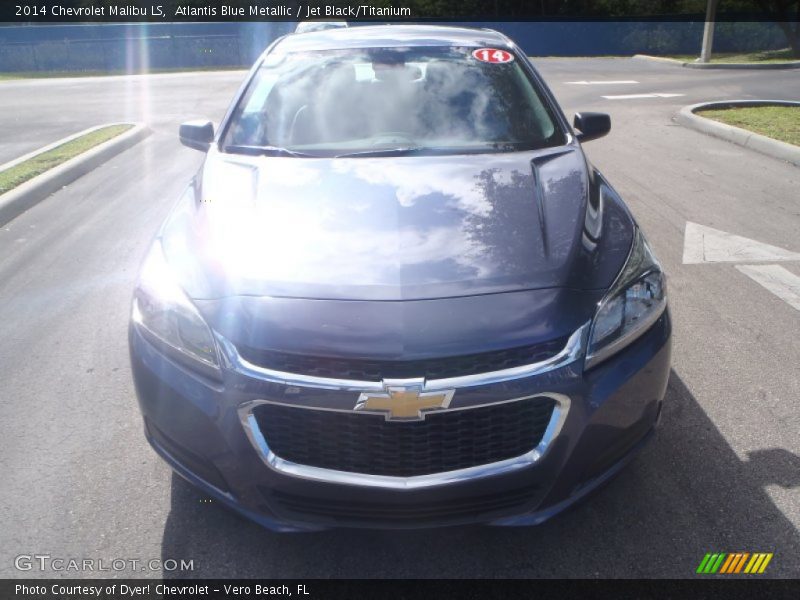 Atlantis Blue Metallic / Jet Black/Titanium 2014 Chevrolet Malibu LS