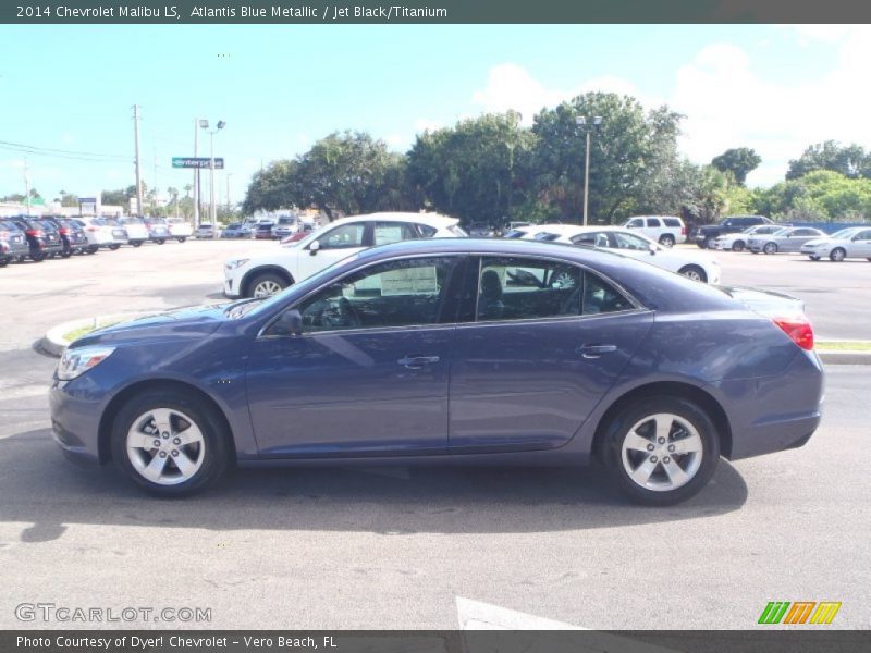 Atlantis Blue Metallic / Jet Black/Titanium 2014 Chevrolet Malibu LS