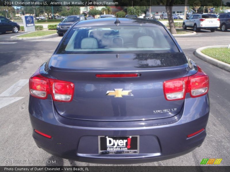 Atlantis Blue Metallic / Jet Black/Titanium 2014 Chevrolet Malibu LS