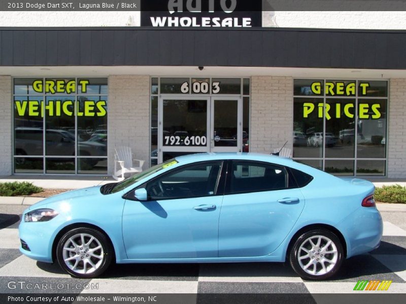 Laguna Blue / Black 2013 Dodge Dart SXT