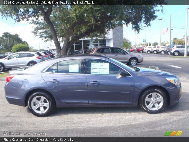 Atlantis Blue Metallic / Jet Black/Titanium 2014 Chevrolet Malibu LS