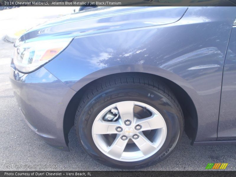 Atlantis Blue Metallic / Jet Black/Titanium 2014 Chevrolet Malibu LS