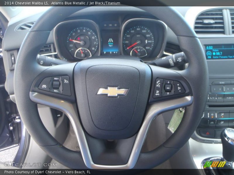 Atlantis Blue Metallic / Jet Black/Titanium 2014 Chevrolet Malibu LS