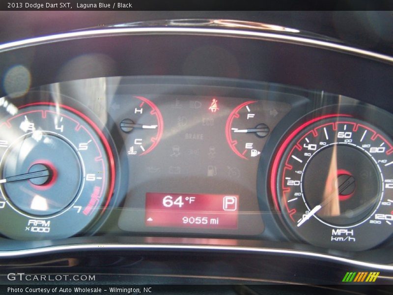 Laguna Blue / Black 2013 Dodge Dart SXT