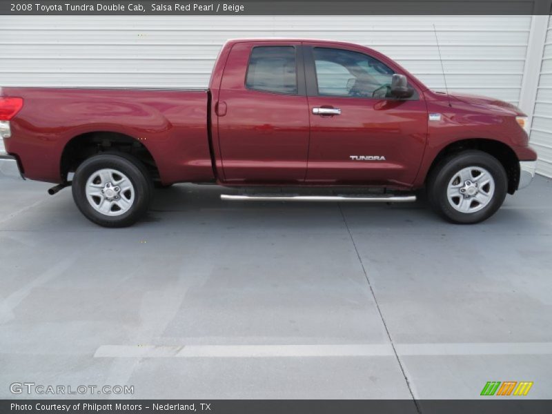 Salsa Red Pearl / Beige 2008 Toyota Tundra Double Cab