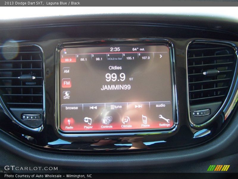 Laguna Blue / Black 2013 Dodge Dart SXT