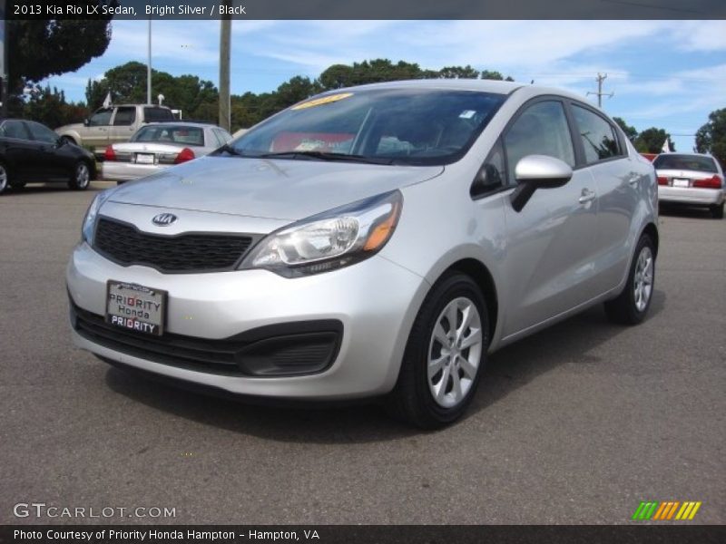 Bright Silver / Black 2013 Kia Rio LX Sedan