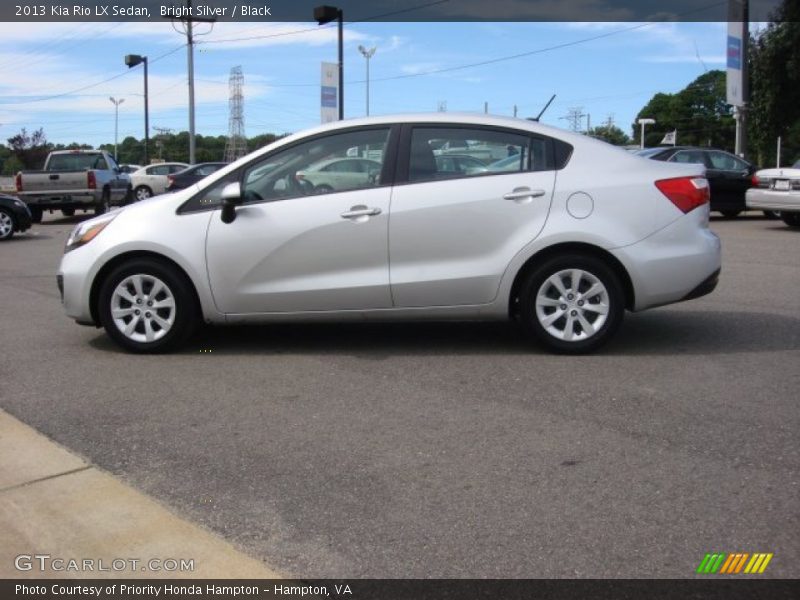Bright Silver / Black 2013 Kia Rio LX Sedan