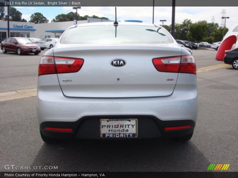 Bright Silver / Black 2013 Kia Rio LX Sedan