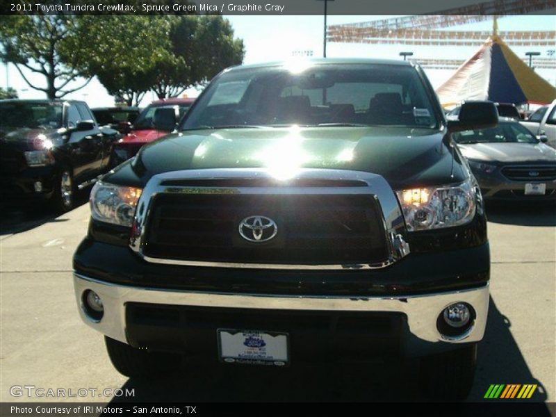 Spruce Green Mica / Graphite Gray 2011 Toyota Tundra CrewMax