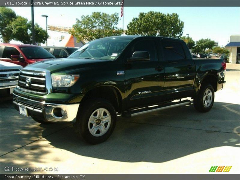 Spruce Green Mica / Graphite Gray 2011 Toyota Tundra CrewMax