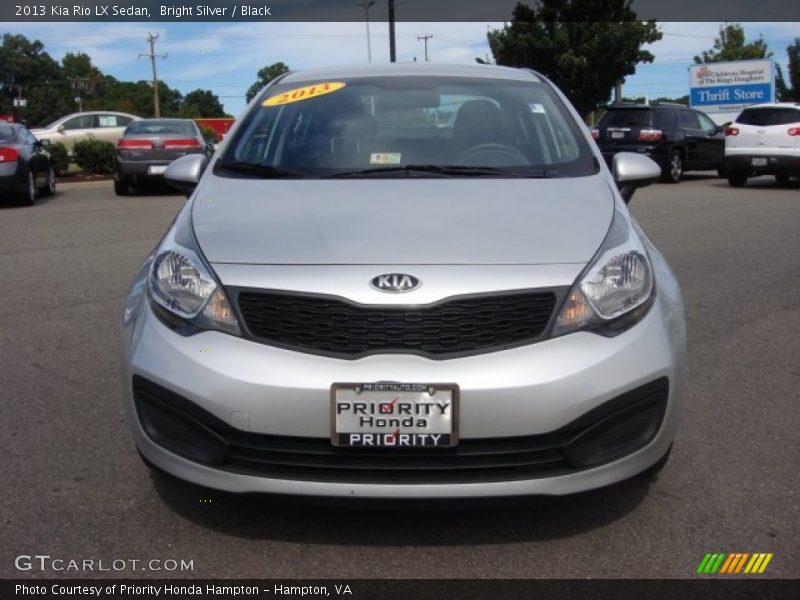 Bright Silver / Black 2013 Kia Rio LX Sedan