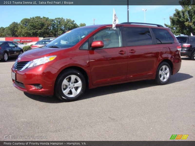 Salsa Red Pearl / Bisque 2013 Toyota Sienna LE